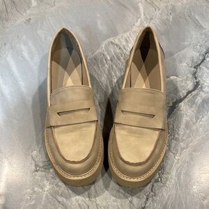 Madden Girl Beige Platform Loafers